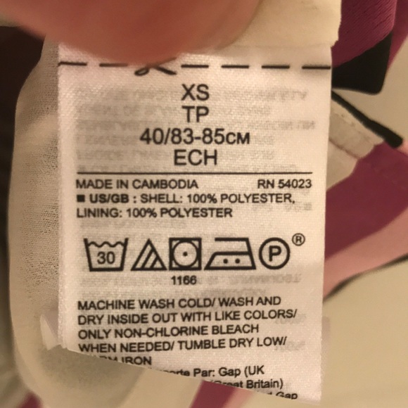 banana republic polyester striped top,  XS - Picture 5 of 6